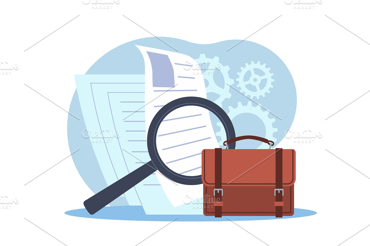 Documentary guide. Business analysis, a Finance Illustration by YummyBuum