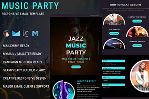 Music Party Email Template