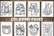 Autumn Coloring Pages For Adults, a Seasonal Illustration by Design Station (Thumbnail 4 of 5)