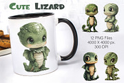 Cute cartoon Lizard. TShirt Sticker, an Animal Illustration by KENO Mascots (Thumbnail 4 of 8)