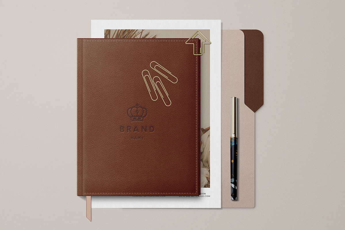 Leather Stationery Mockup Bundle, a Pens & Pencil Mockup by Catkie - Digital Art (Photo 9 of 29)