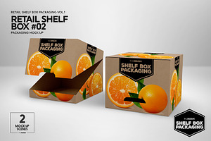 Retail Shelf Box 02 Packaging Mockup