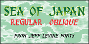 Sea of Japan JNL, a Font by Jeff Levine Fonts (Thumbnail 1 of 5)