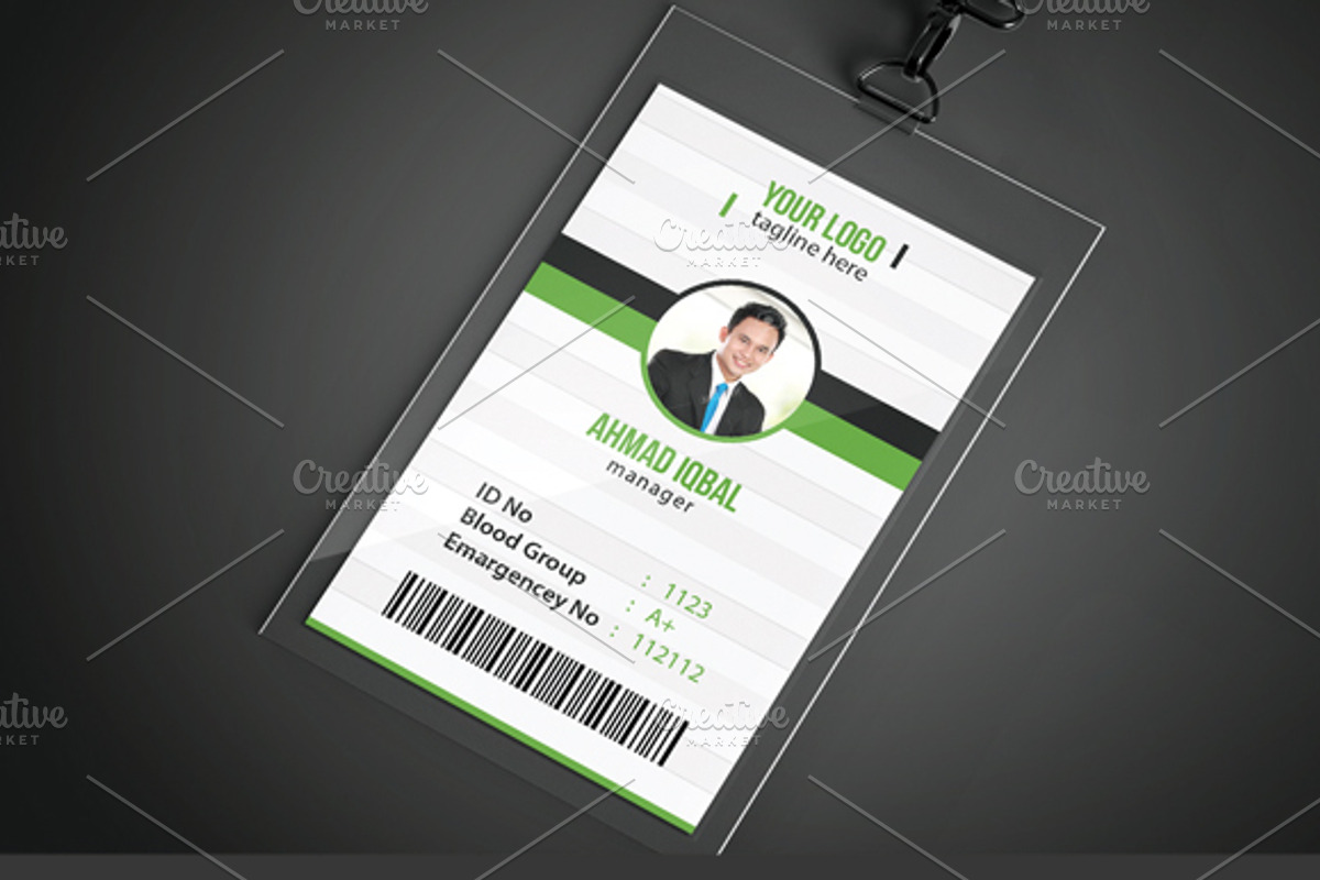 Office ID Card, a Card Template by NasirGrfx (Photo 5 of 6)