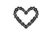 Floral Heart Frame Silhouette Pack, an Illustration by Artivon (Thumbnail 30 of 49)