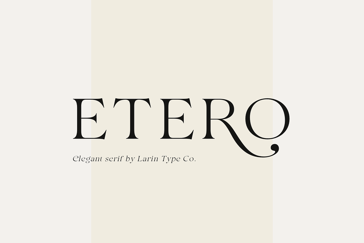 Etero, a Serif Font by Larin Type Co. (Photo 1 of 15)