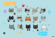 Minimal cats, an Animal Illustration by Alena (Thumbnail 1 of 3)