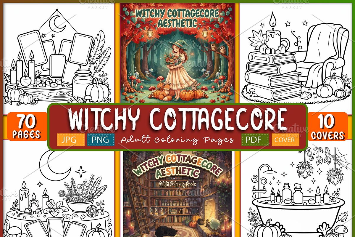 Witchy Cottagecore Aesthetic, a Seasonal Illustration by Ink Gallery (Photo 1 of 4)