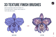 120 Floral Procreate Stamp Brushes, a Brush Add-On by Riveros Illustration (Thumbnail 9 of 13)