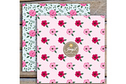 Floral Summer Pink Digital Paper, a Pattern Graphic by JennyL Designs (Thumbnail 2 of 5)