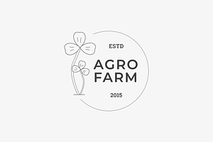 Floral Beautiful Agro Farm Logo