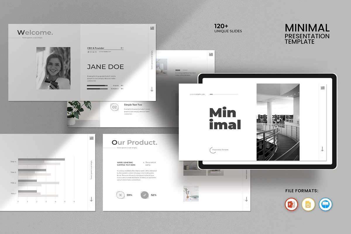 Minimal Presentation Template, a Presentation Template by Studio Temply (Photo 4 of 28)