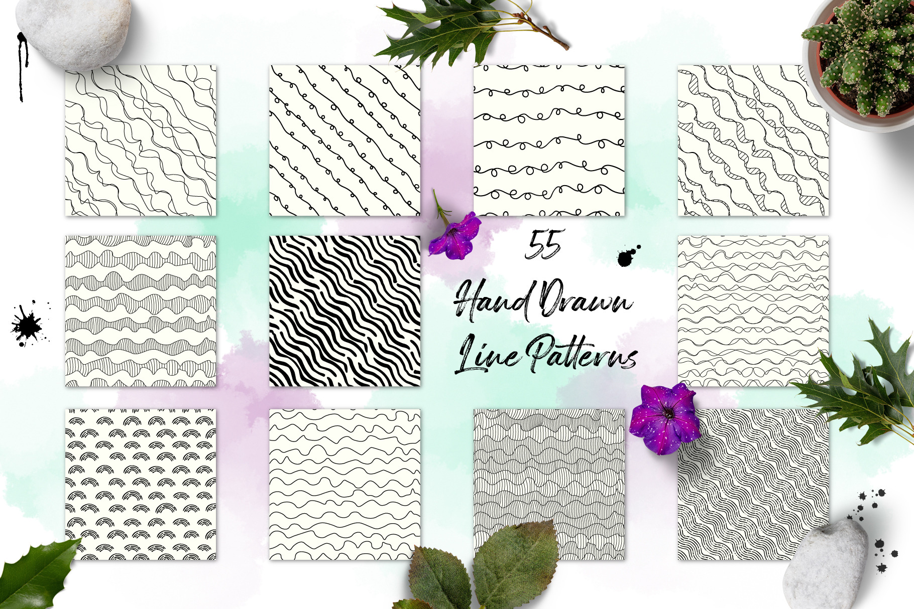 hand drawn line patterns vol.2, a Pattern Graphic by Mona Ahmed