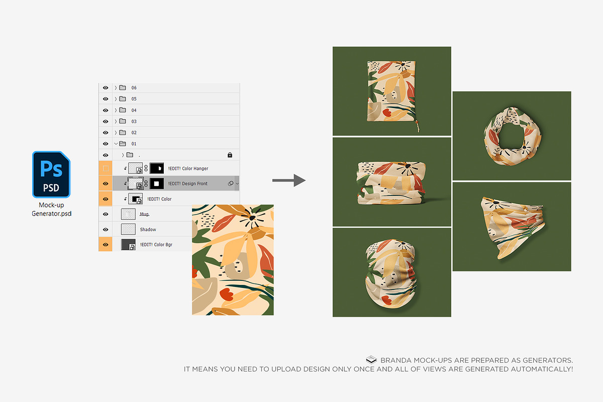 Neck Gaiter Mock-up, an Apparel Mockup by Branda Keeps (Photo 14 of 16)