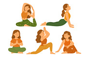 Yoga Set, a Healthcare Illustration by ananastya (Thumbnail 5 of 12)