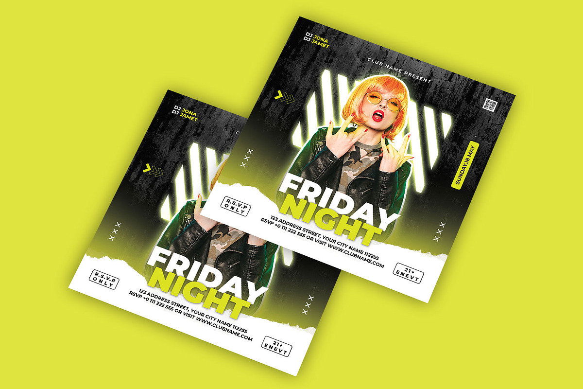 Ignite the night with flyer fever!, a Flyer Template by CocoDesign (Photo 2 of 2)