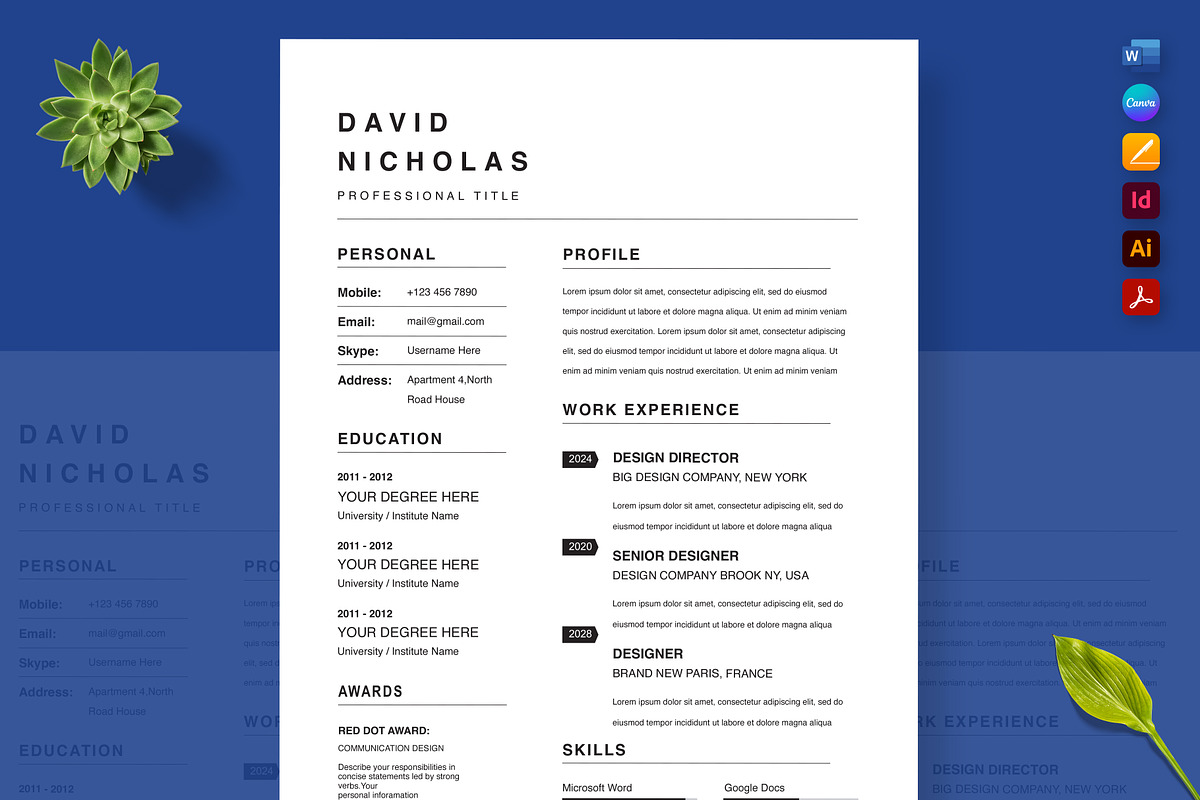 Executive Career Resume, a Resume Template by Nur Designer (Photo 3 of 4)