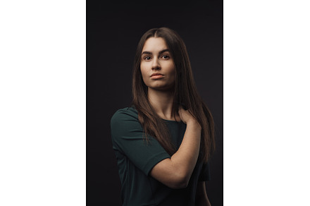Portrait of young woman in studio, a Beauty & Fashion Photo by HalfPoint