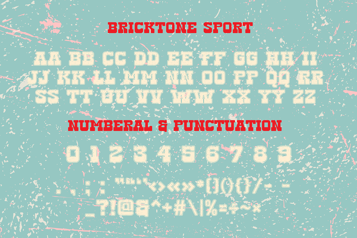 Bricktone is a Retro slab serif font, a Slab Serif Font by Brown Cupple (Photo 10 of 13)