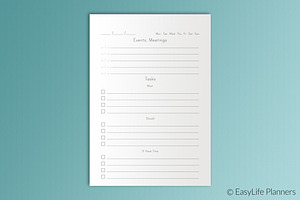 Daily PLanner A5 Size Printable