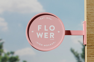 Round Metallic Logo on Wall Mockup, a Product Mockup by Xtrahive