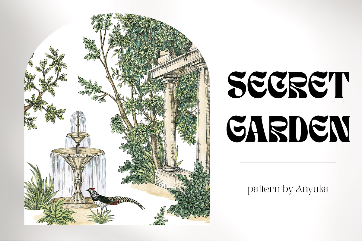 The secret garden, a Pattern Graphic by Anyuka (Photo 1 of 9)