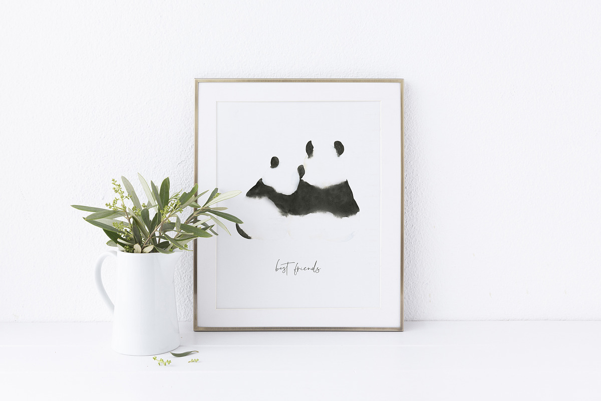Watercolor Panda Family, an Animal Illustration by Catherine Wheel (Photo 10 of 17)