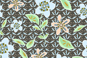 Boho Daisy Floral Seamless Repeat, a Pattern Graphic by Sharon Schwalbe
