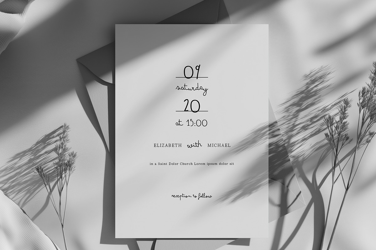 Minimalist Wedding Invitation preview 2