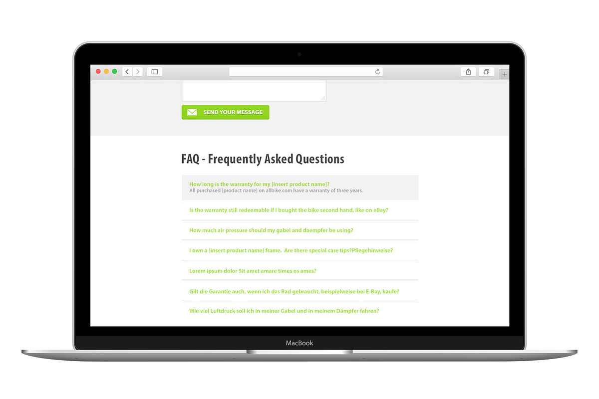 Eco friendly bike shop website, a Websites & App Template by AndreasGalster (Photo 5 of 5)