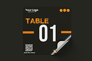 Restaurant Table Sticker & QR Menu, a Stationery Template by microtasker (Thumbnail 2 of 3)