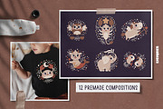 Baby Zodiac Signs, Clipart, Patterns, an Animal Illustration by Ejevyaka (Thumbnail 6 of 12)
