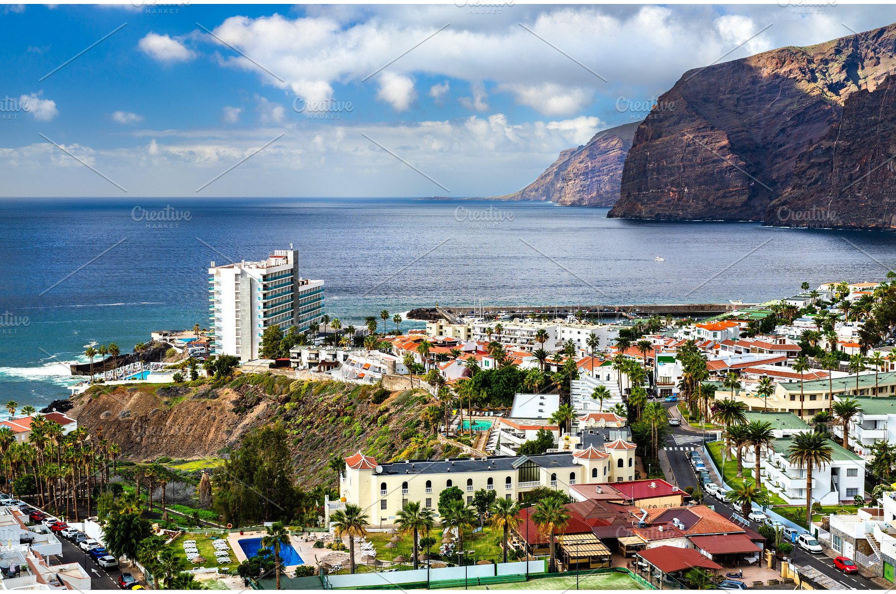 Scenic view of Los Gigantes cliffs, an Architecture Photo by Leonid Andronov