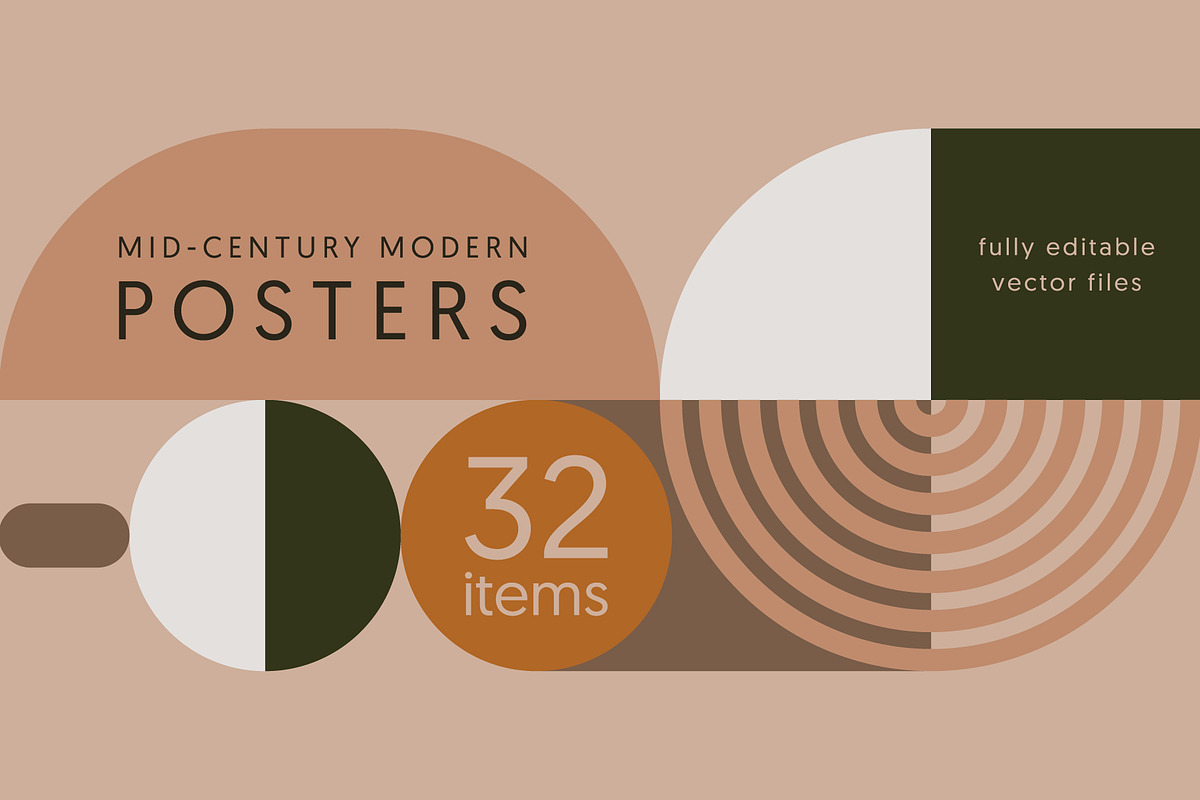 Mid-Century Modern Posters, a Decorative Illustration by Léo Alexandre (Photo 11 of 11)