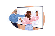 Students' life in university set, an Education Illustration by PaperTrident (Thumbnail 8 of 9)