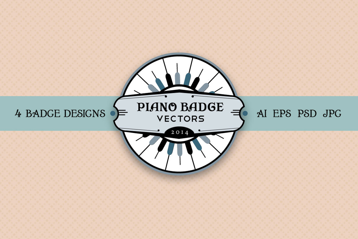 Vintage Piano Badges