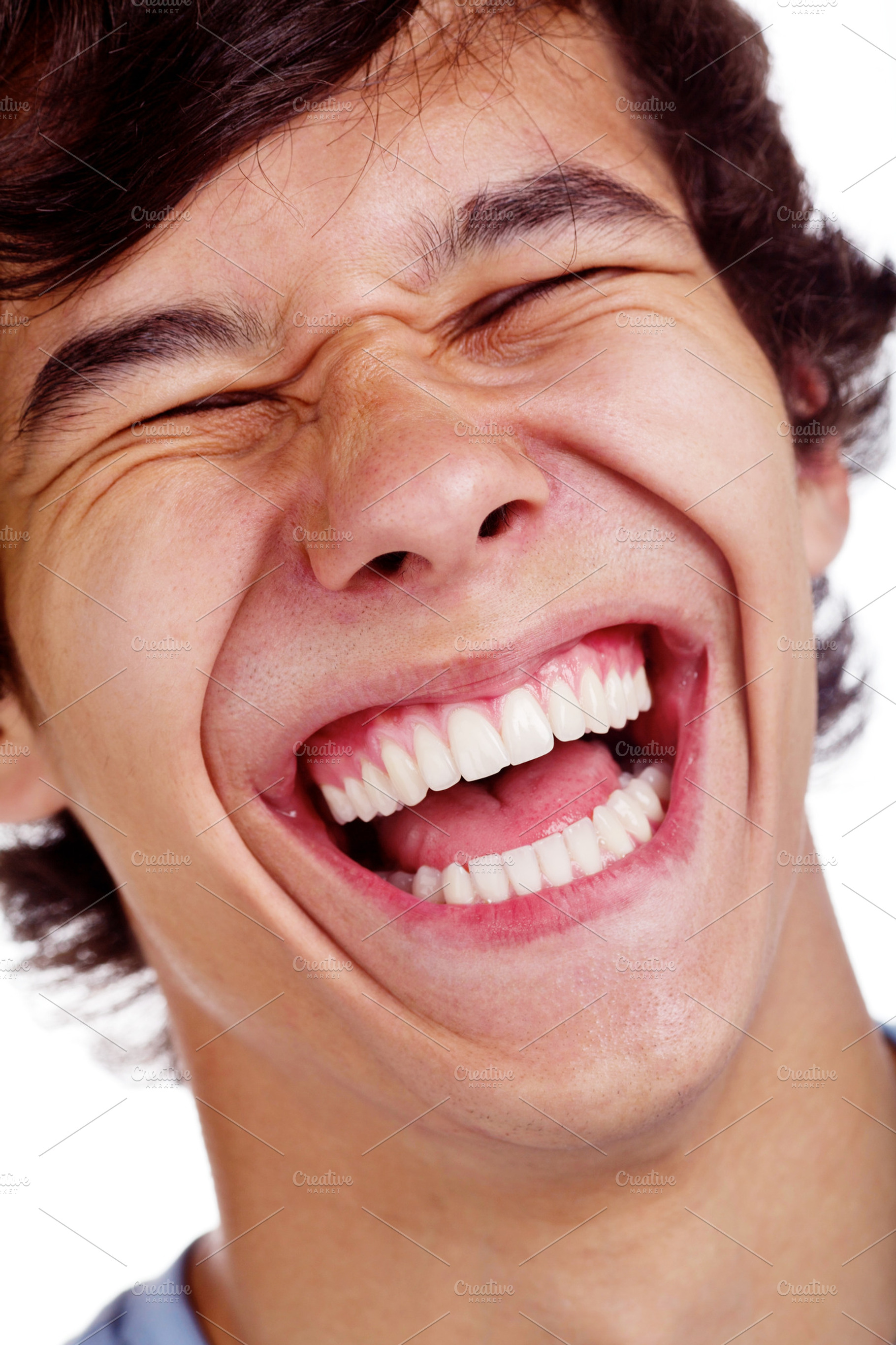 Happy laughing face