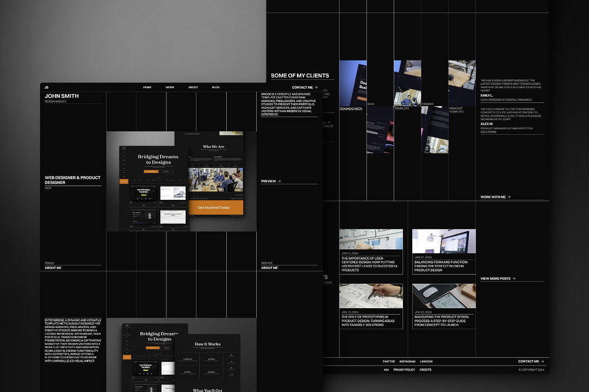 Umbra - Portfolio Framer Template, a Landing Page Template by THdesign (Photo 2 of 3)