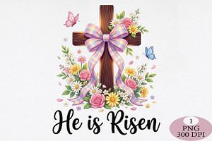 He is Risen Easter Christian Faith, an Illustration by Daily.Designs