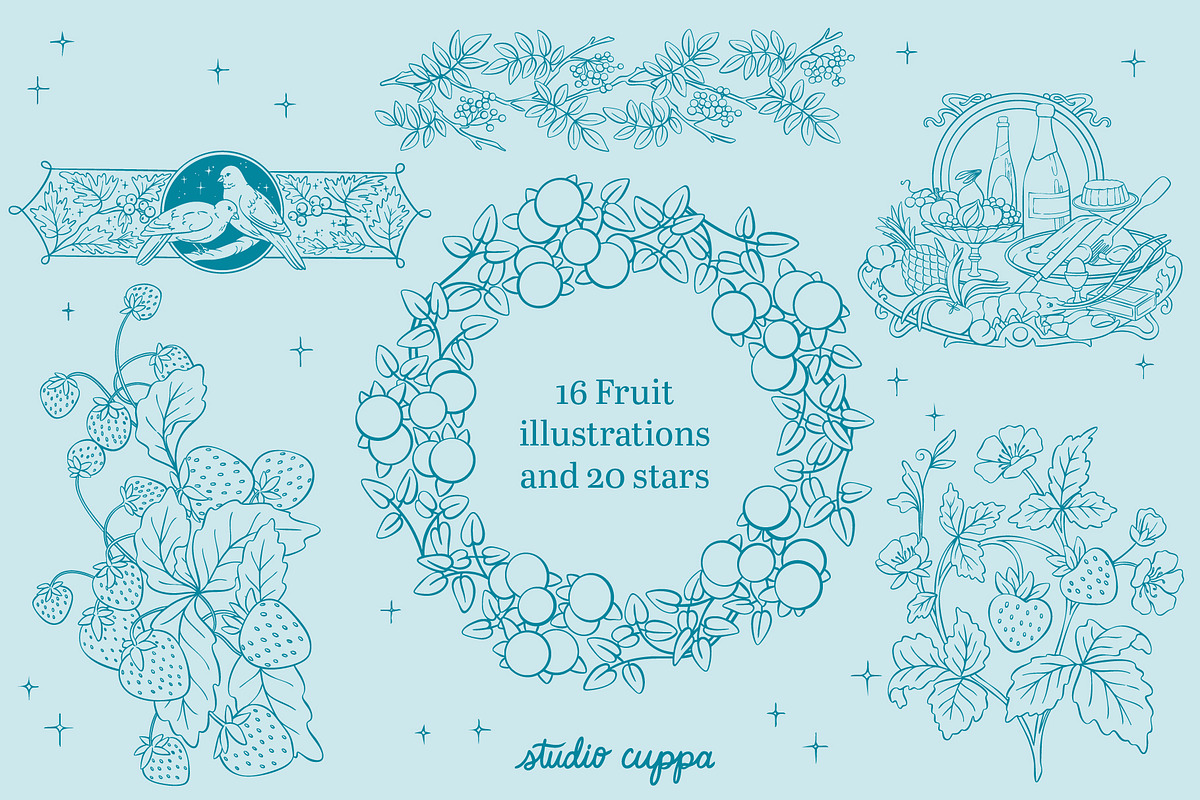 Fruit Illustrations PNG EPS SVG, a Food Illustration by Cuppakeri (Photo 2 of 2)