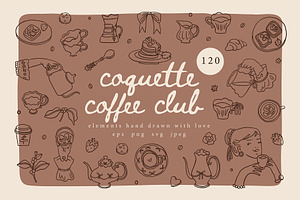 Coquette Coffee Club - clipart set