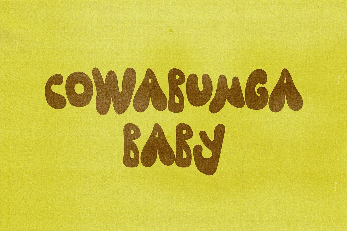 Cowabunga | | Hand Drawn Surf Font, a Handwritten Font by Madeline ODonoghue Design (Photo 2 of 4)