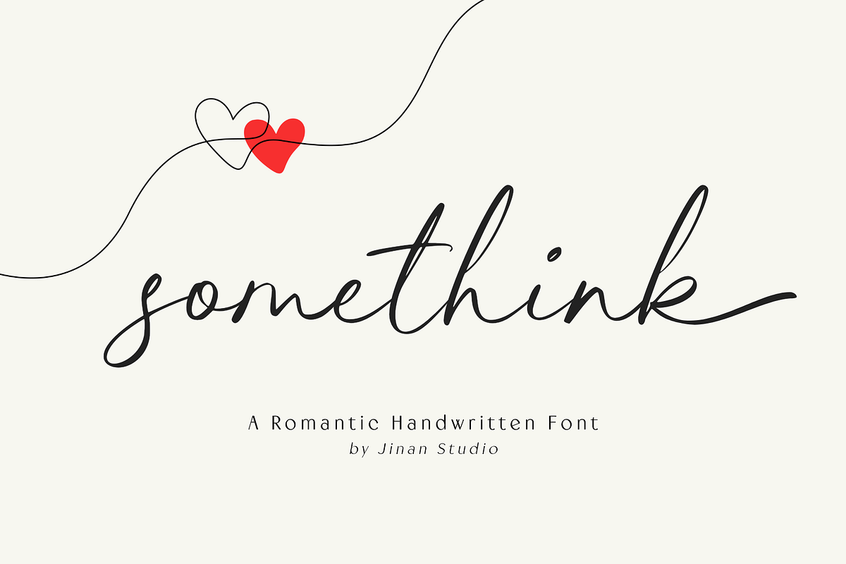Somethink - A Handwritten Font, a Handwritten Font by Ainun Jinan (Photo 1 of 10)