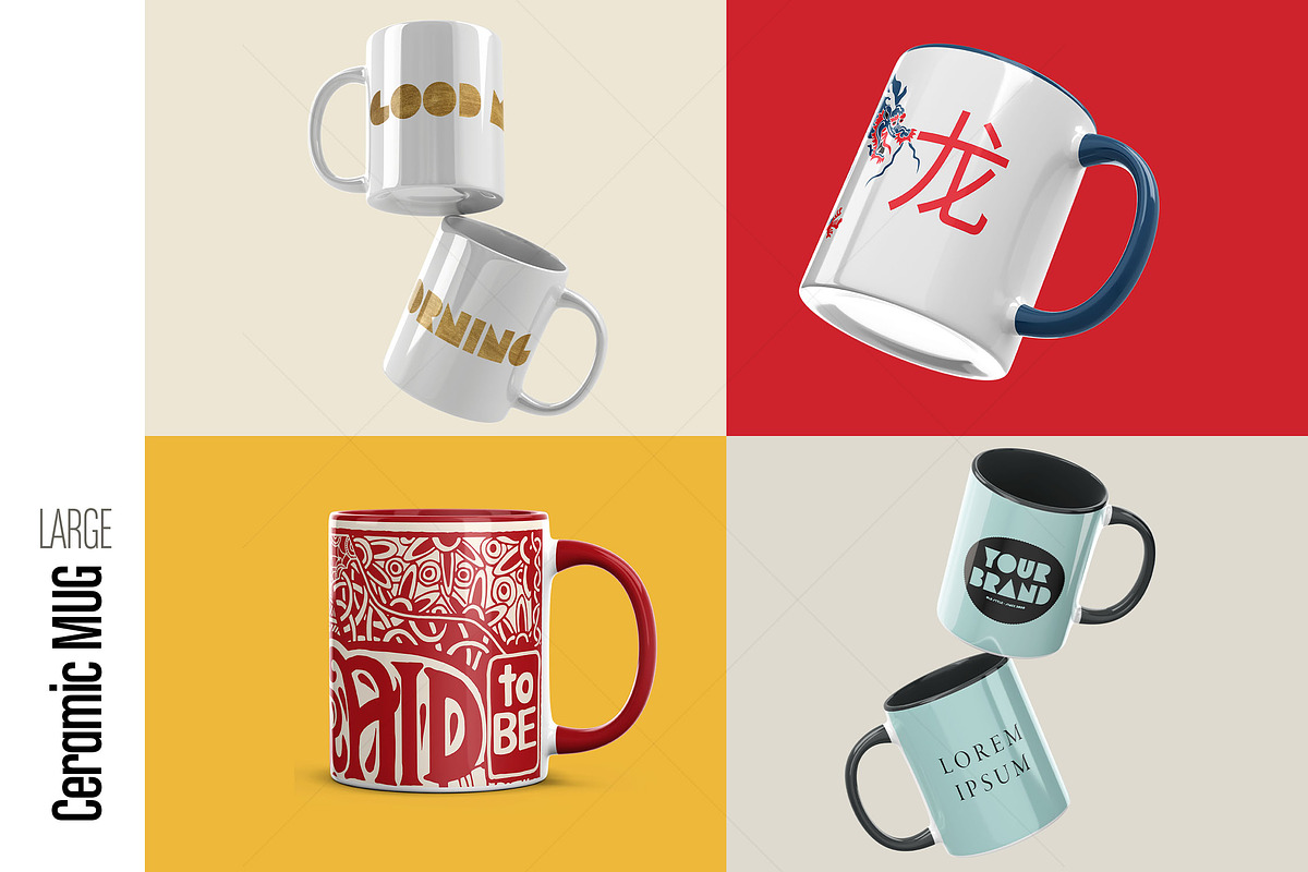 Premium Mug Mockup Bundle 4 designs, a Cups & Container Mockup by LESZ Design (Photo 6 of 6)