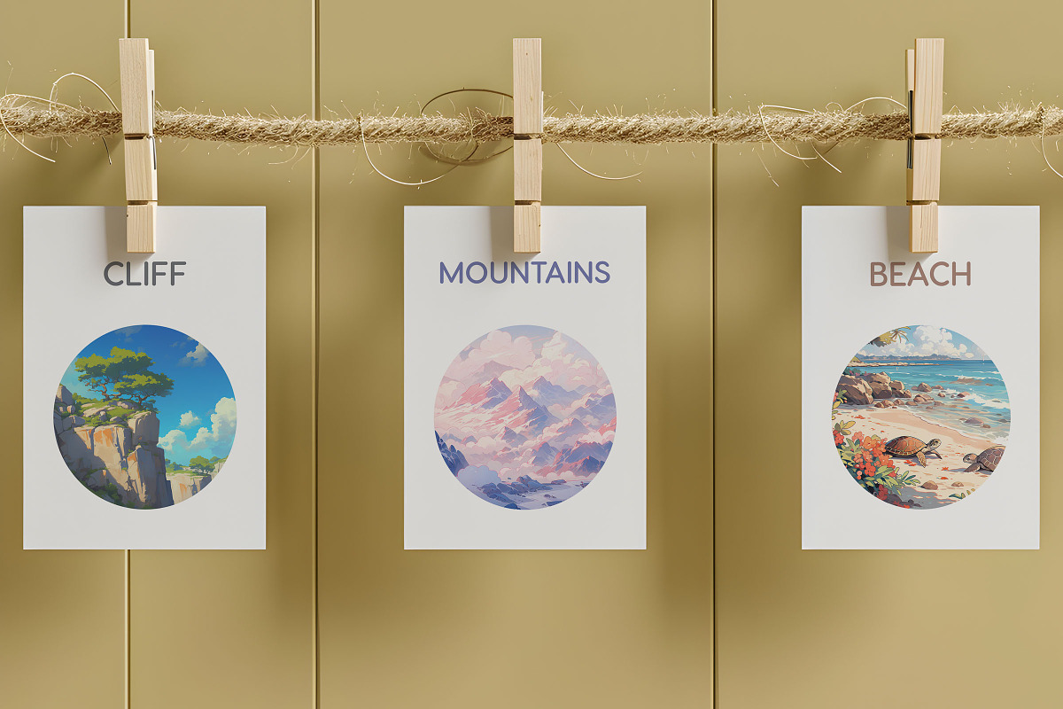 Wander - Landscape Flashcards, a Card Template by CinderHeart Designs (Photo 4 of 6)
