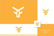 Alphabet letter F, FF, with flash ve, a Branding & Logo Template by art_creater (Thumbnail 2 of 2)