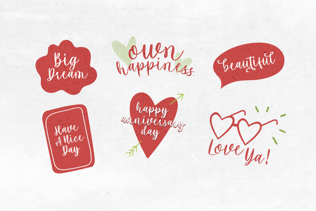 Maria Heart - Romantic Script, a Script Font by Bale Type (Photo 4 of 9)
