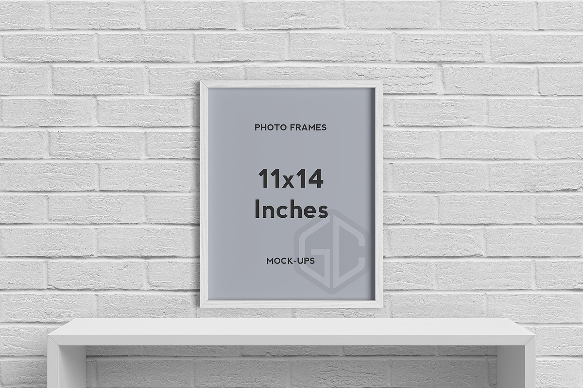 11x14 Inches Photo Frames Mockups, a Print Template by graphiccrew