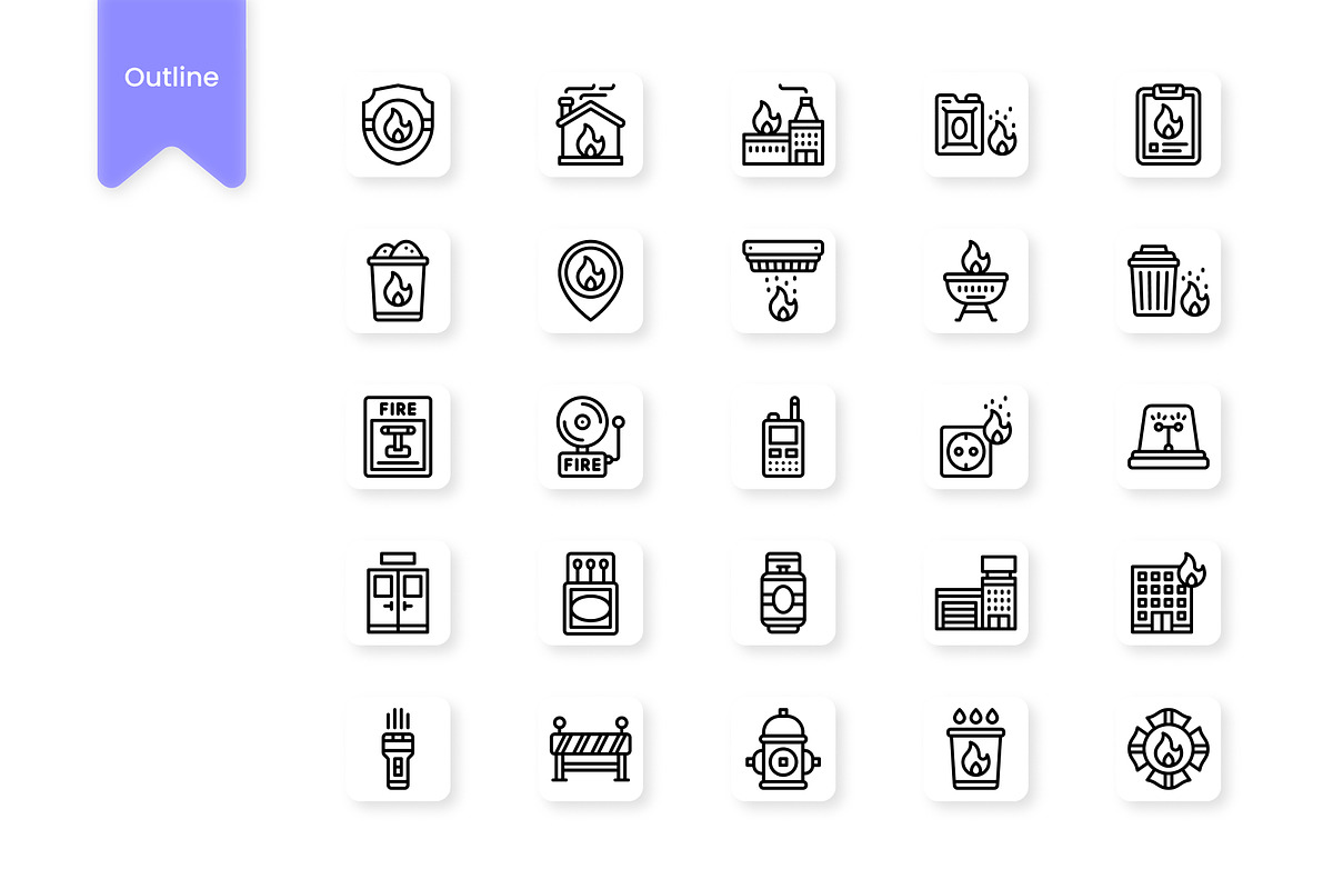Firefighter Icons, a Duotone Icon by HacaStudio (Photo 3 of 3)