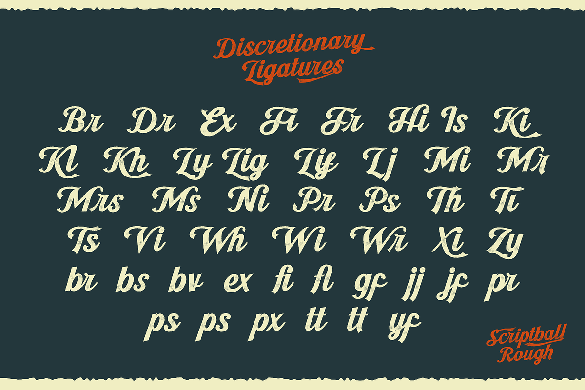 Scriptball Rough Font, a Script Font by Alphabet Agency (Photo 4 of 9)